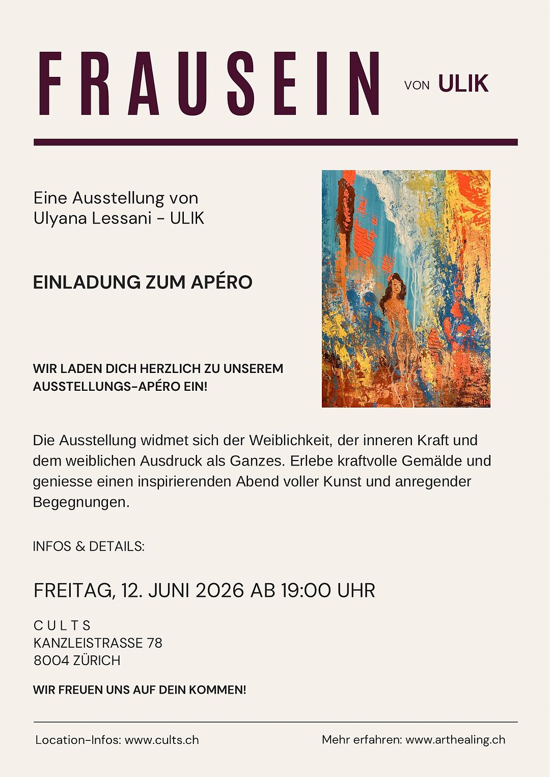 Flyer Ausstellung Frausein Ulyana 